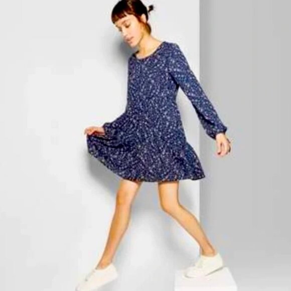 Wild Fable floral print baby doll dress - Size M - Modest Casual Fall - Picture 1 of 6